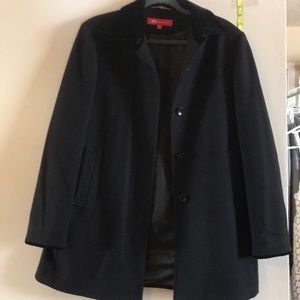 Black Anne Klein 100% Wool Coat
